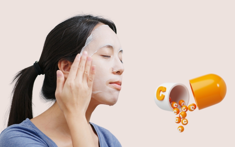 Vitamin C trong mặt nạ giúp làm trắng, mờ thâm