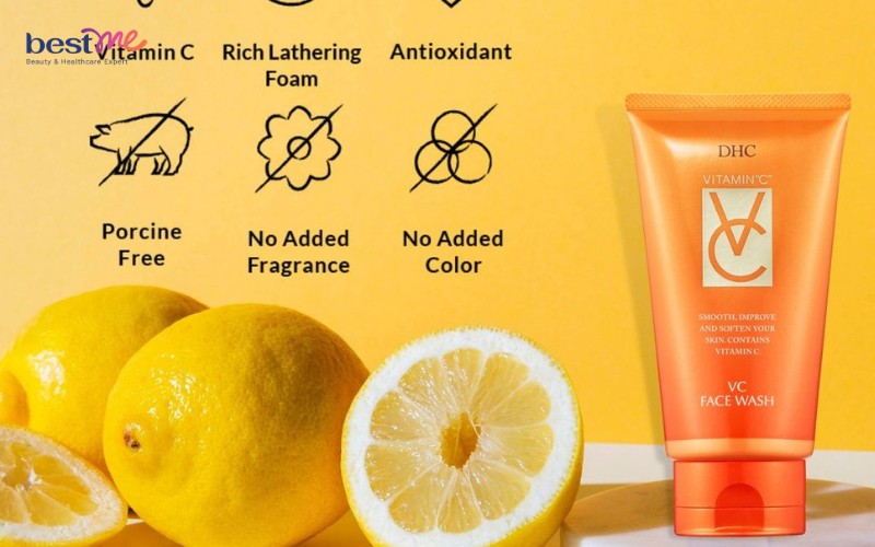 Sữa rửa mặt vitamin C DHC VC Face Wash