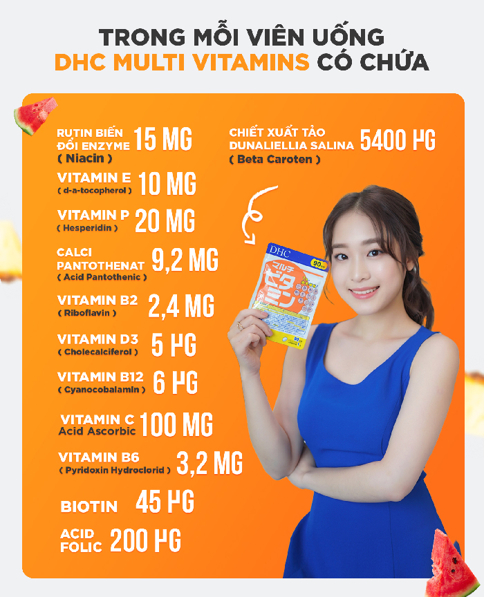Thành phần viên vitamin tổng hợp DHC