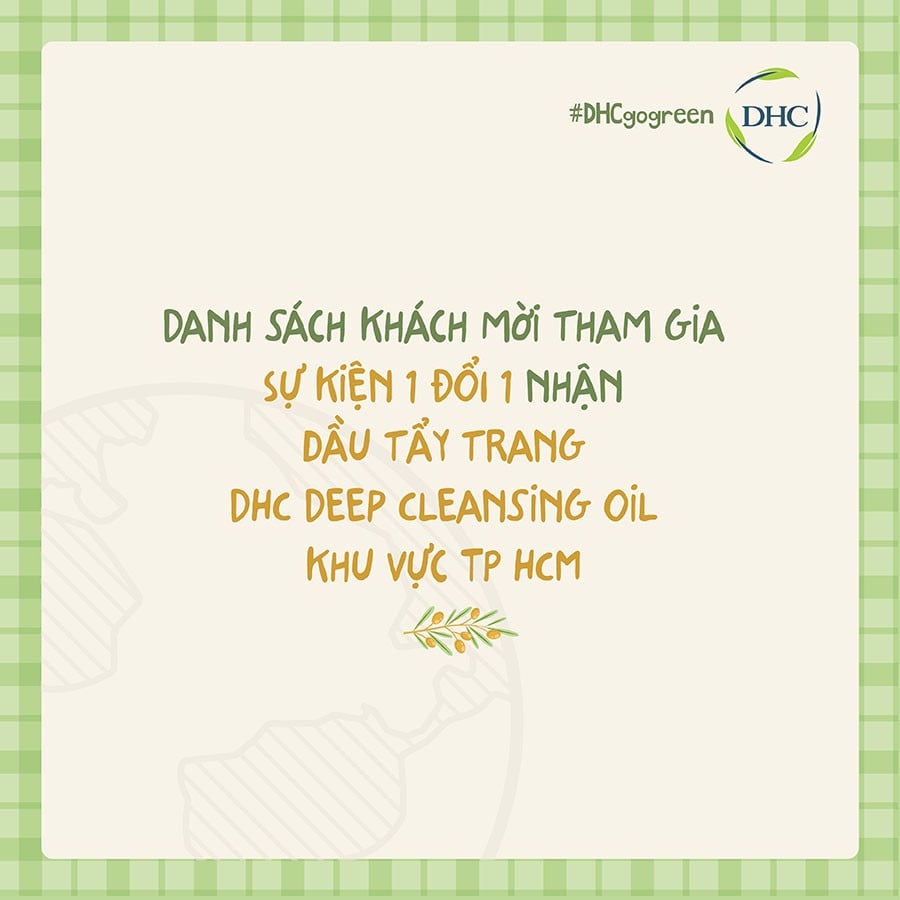 Danh sách khách mời Sự kiện 1_ĐỔI_1 DHC Deep Cleansing Oil khu vực TP HCM