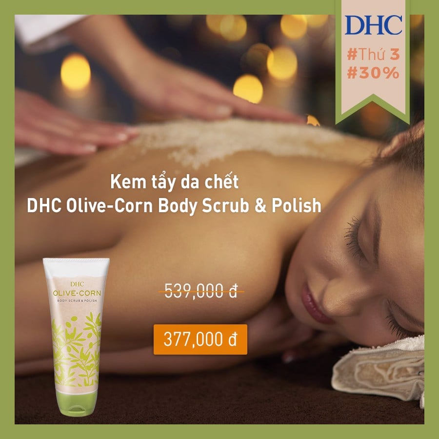 Tẩy da chết với DHC Olive-Corn | DHC Thứ 3