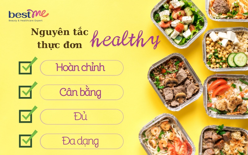 Chế độ giảm cân healthy có 4 nguyên tắc chính
