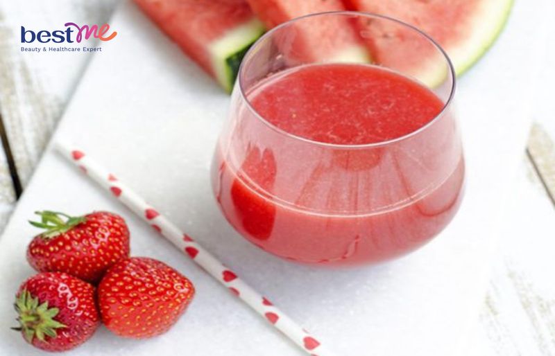 Detox giảm cân dưa hấu, bạc hà, dâu tây