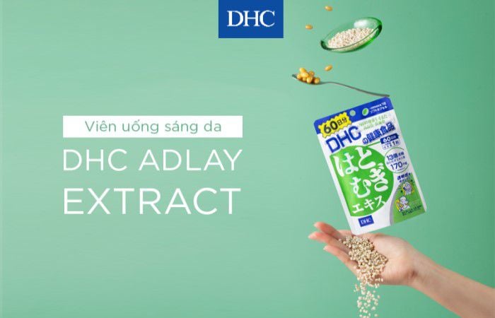 Viên uống sáng da DHC Adlay Extract hỗ trợ dưỡng da trắng sáng