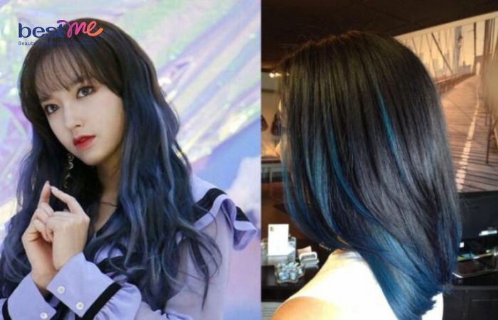 Cá tính với phong cách highlight xanh dương