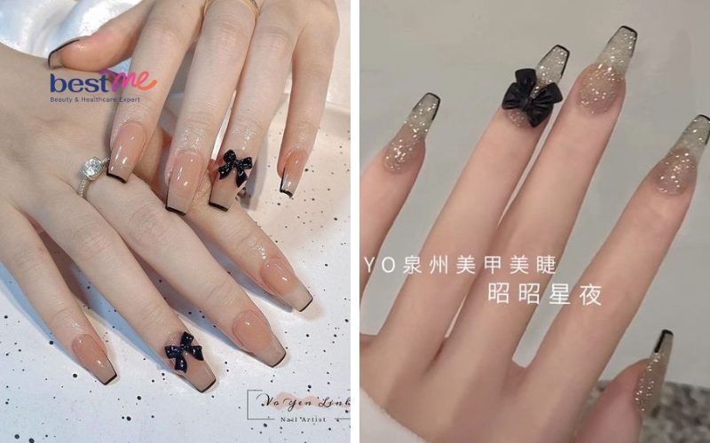 Giảm 1.000 ₫] Nailbox thiết kế đính nơ , mẫu nail đẹp, móng tay giả đính đá  - tháng 3/2024 - Mua Thông Minh