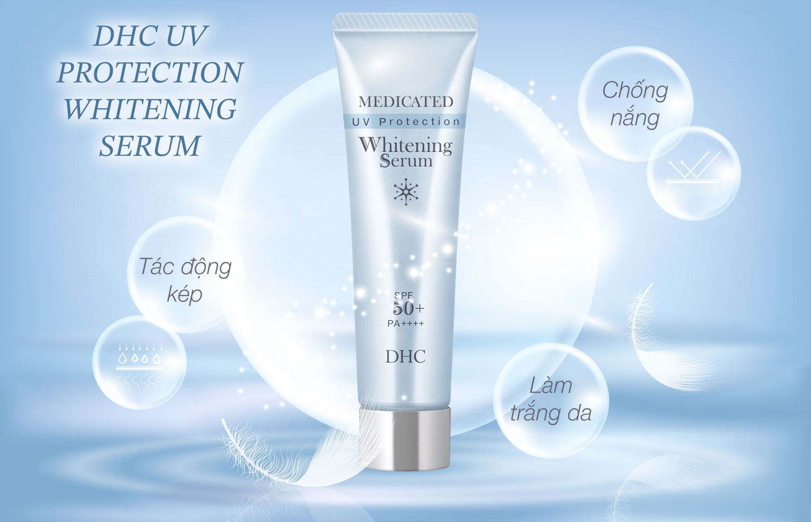 Serum chống nắng, dưỡng trắng DHC UV Protection Whitening Serum