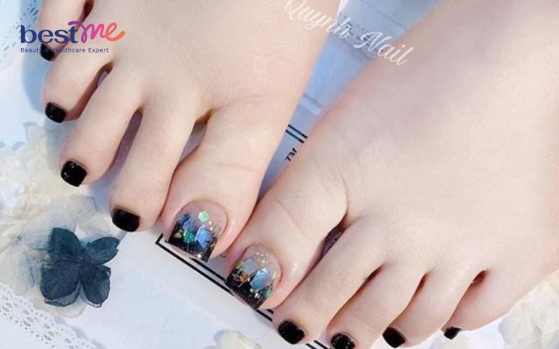 Mẫu nail chân ẩn xà cừ đơn giản #bestudio #bestudionail #nailart #kor... |  TikTok