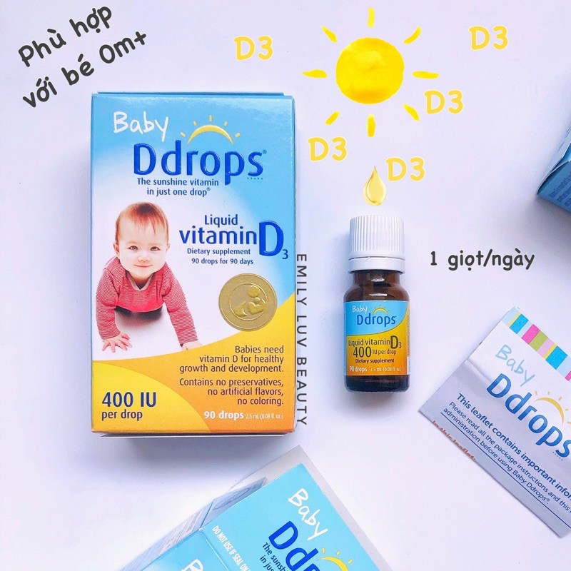 Top sản phẩm vitamin D3 drop dạng giọt chất lượng 2023 - 2