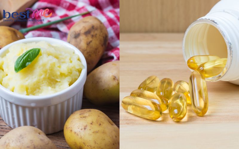 Kết hợp khoai tây vitamin E 