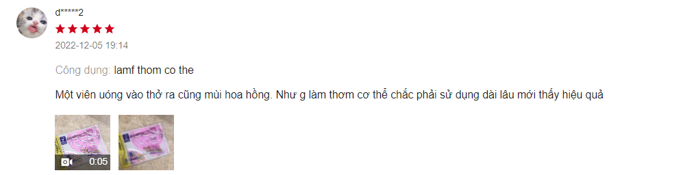 viên uống hoa hồng dhc review