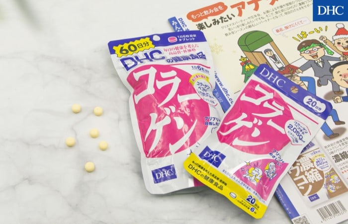 Viên uống collagen DHC Collagen có giá thành phù hợp với “túi tiền” của nhiều chị em