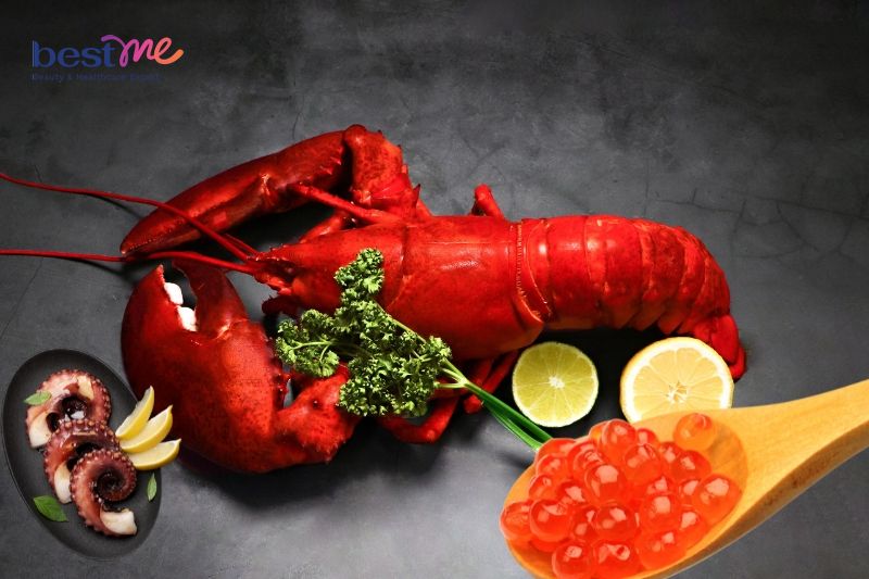 Lựa chọn trứng cá, bạch tuộc và tôm hùm trong bữa ăn để giúp tăng vitamin E