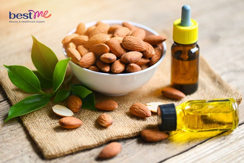 Dầu hạnh nhân chứa hàm lượng vitamin E giúp vóc dáng luôn trẻ đẹp