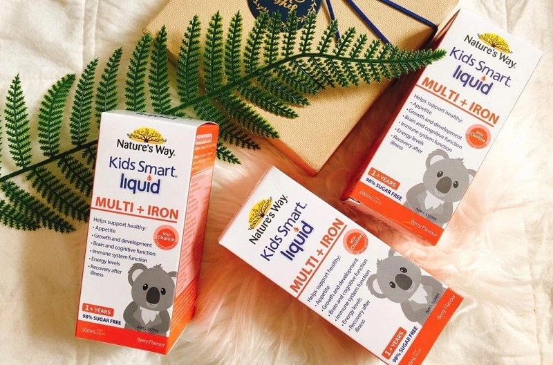 Vitamin tổng hợp cho bé của Úc - Nature's Way Kids Smart Multi Iron Liquid