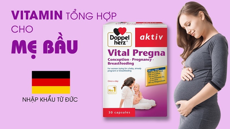 Vitamin tổng hợp của Đức Doppelherz Vital Pregna cho mẹ bầu
