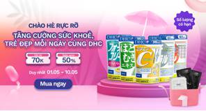 Ưu đãi tháng 5: Tặng mặt nạ đẩy mụn Ciracle khi mua combo viên uống DHC