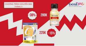 Chương trình khuyến mại tháng 3 giảm tới 38% tại Bestme