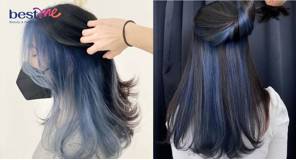 5 kiểu nhuộm tóc giấu màu xanh dương siêu ấn tượng