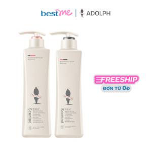 Combo gội xả Adolph Essential Oil Scented Shampoo hương tinh dầu nước hoa