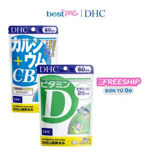 Combo thực phẩm bảo vệ sức khỏe DHC Calcium + CBP và DHC Vitamin D