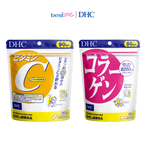 Combo thực phẩm bảo vệ sức khỏe DHC Collagen + DHC Vitamin C Hard Capsule