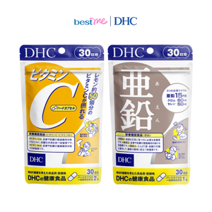 Combo thực phẩm bảo vệ sức khỏe DHC Zinc + DHC Vitamin C Hard Capsule