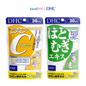 Combo thực phẩm bảo vệ sức khỏe DHC Vitamin C Hard Capsule + DHC Adlay Extract