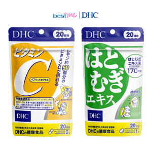 Combo thực phẩm bảo vệ sức khỏe DHC Vitamin C Hard Capsule + DHC Adlay Extract