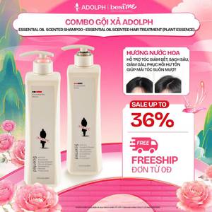 Combo gội xả Adolph Essential Oil Scented Shampoo hương tinh dầu nước hoa
