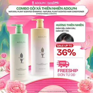 Combo gội xả Adolph Natural Plant Scented Shampoo hương thiên nhiên