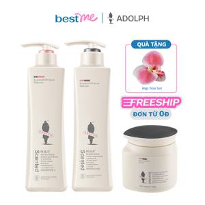 Combo gội xả Adolph Essential Oil Scented 680ml + ủ tóc Adolph 500g