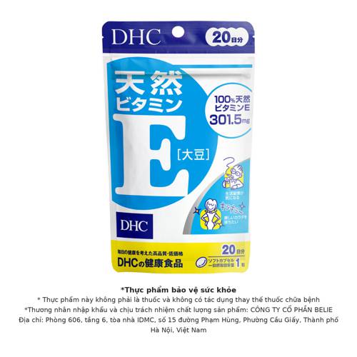 Thực phẩm bảo vệ sức khỏe DHC Natural Vitamin E (soybean)