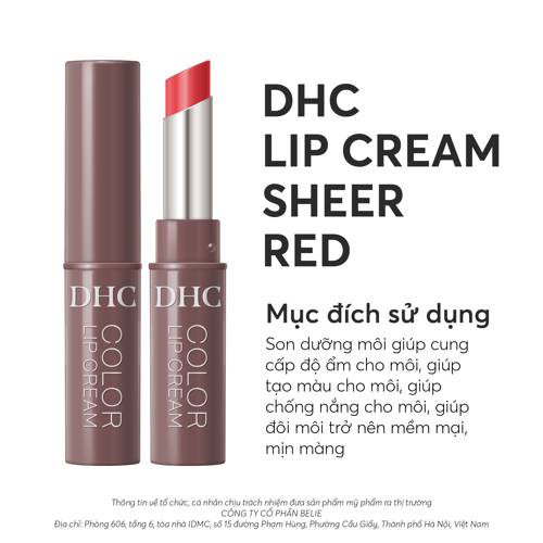 DHC Lip Cream Sheer Red