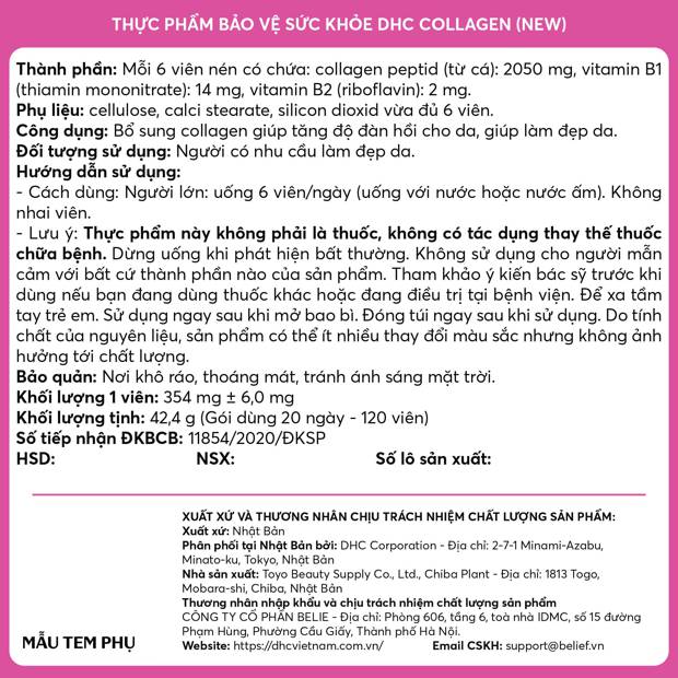 viên collagen dhc