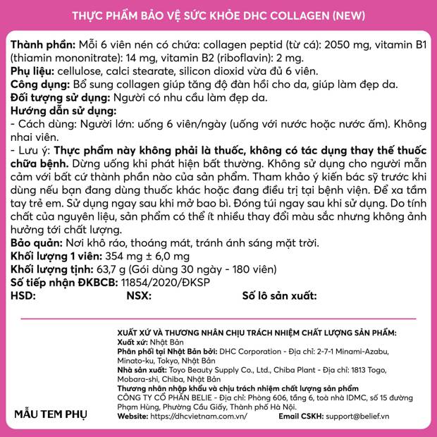viên collagen dhc
