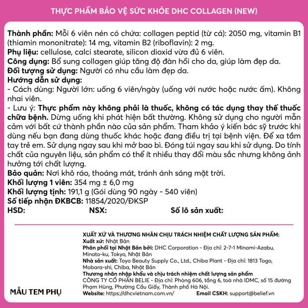 viên collagen dhc