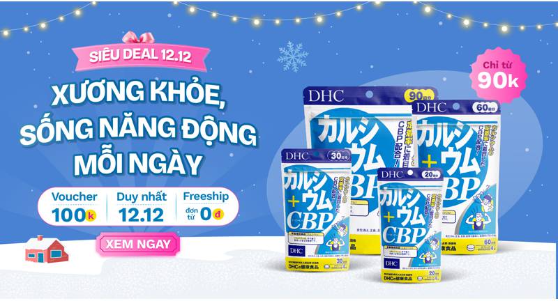 Bestme giảm ngay 50% viên uống DHC dịp sale 12/12