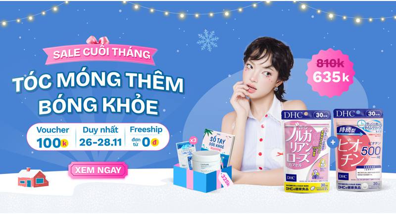 Cuối tháng 11 Bestme giảm giá hàng loạt viên uống DHC