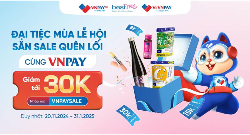 Giảm giá 2 lần khi mua sắm đón Tết 2025 cùng Bestme và VNPay