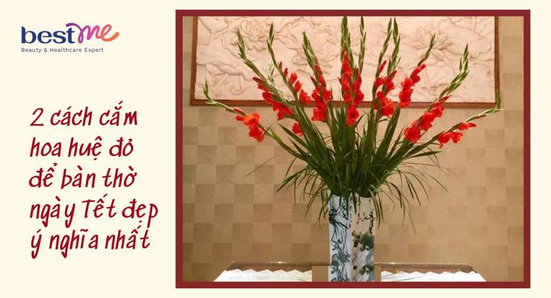 2 cách cắm hoa huệ đỏ để bàn thờ ngày Tết đẹp ý nghĩa nhất