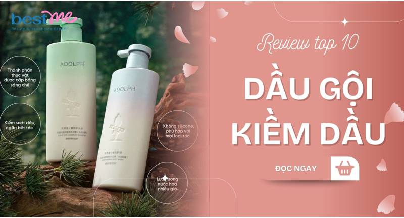 Review top 10 dầu gội kiềm dầu cho tóc dầu và rụng