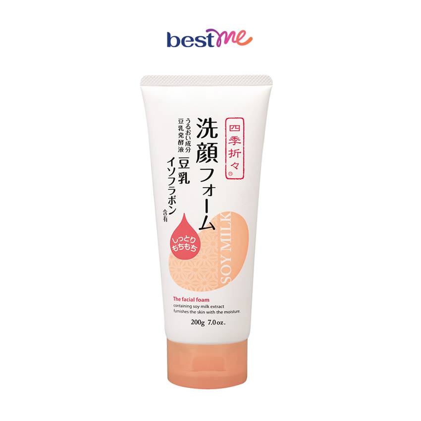 Sữa Rửa Mặt Chiết Xuất Đậu Nành, Làm Dịu Da Shikioriori Soy Milk Facial Foam (200g)