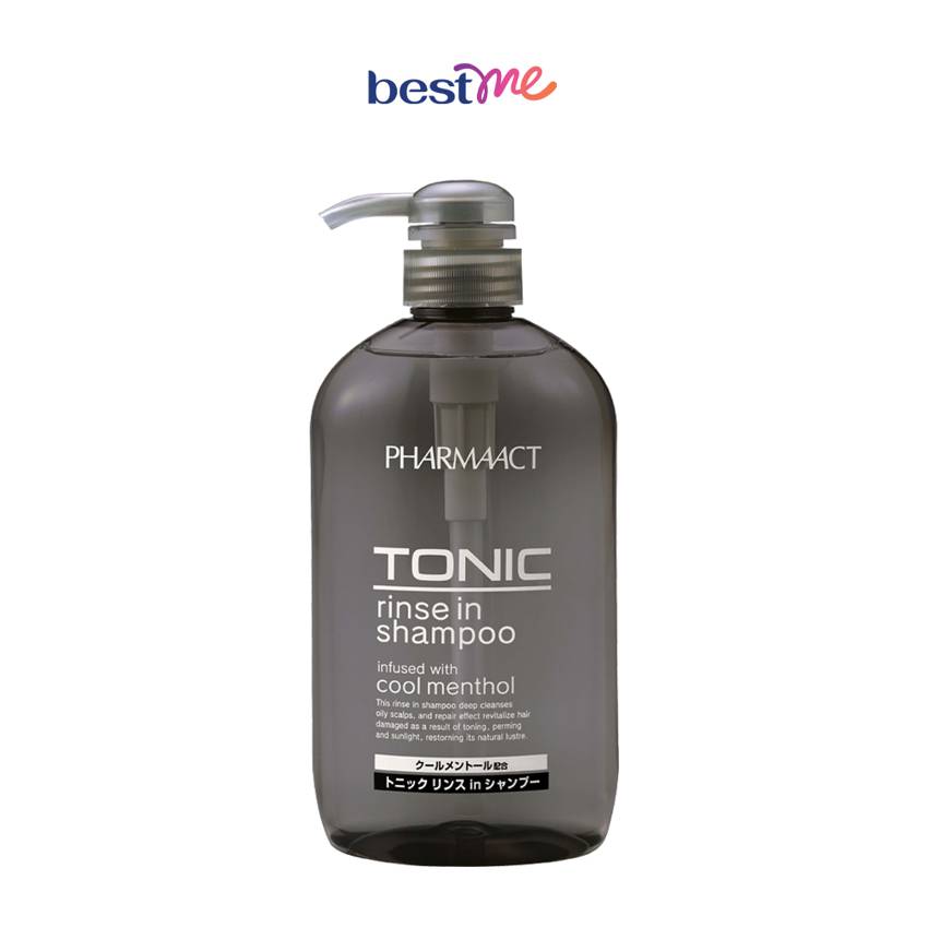 Dầu Gội Xả Bạc Hà Cho Nam Pharmaact Cool Tonic Rinse in Shampoo (600ml)