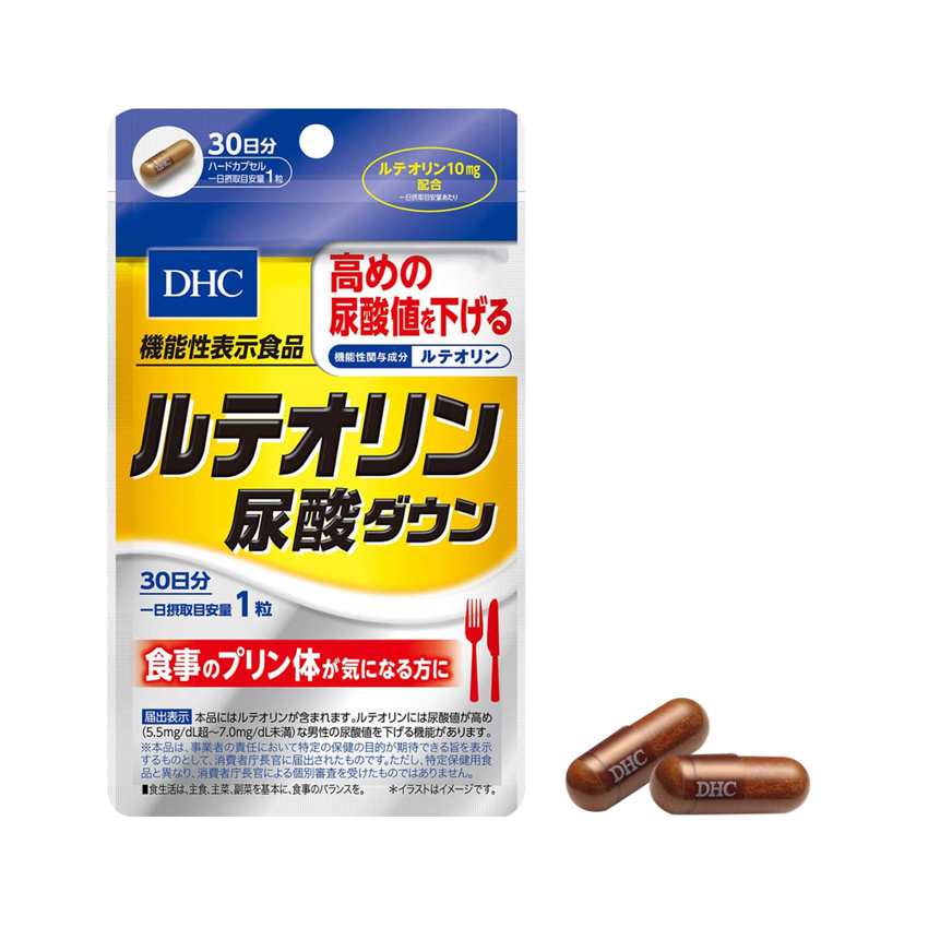 Viên uống DHC Luteolin Acid Uric Down hỗ trợ giảm axit uric