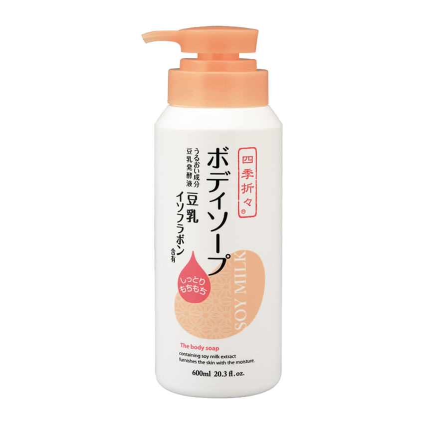 Sữa Tắm Chiết Xuất Đậu Nành, Làm Dịu Da Shikioriori Soy Milk Body Soap (600ml)