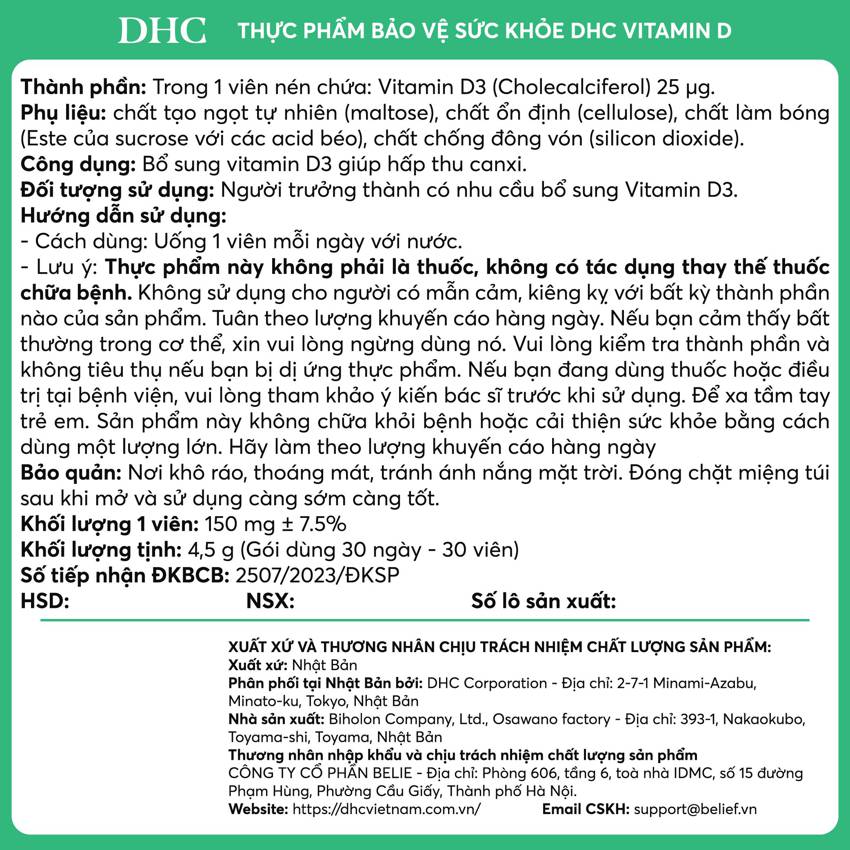 vitamin d dhc