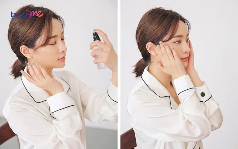 Xịt khoáng giúp da đủ ẩm trong đêm dài và tỉnh táo khi thức dậy