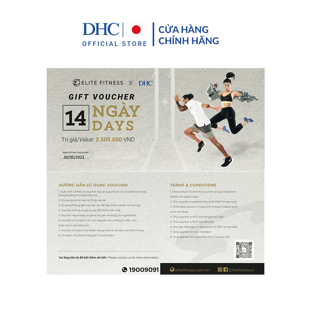 Gift voucher Elite Fitness 14 ngày