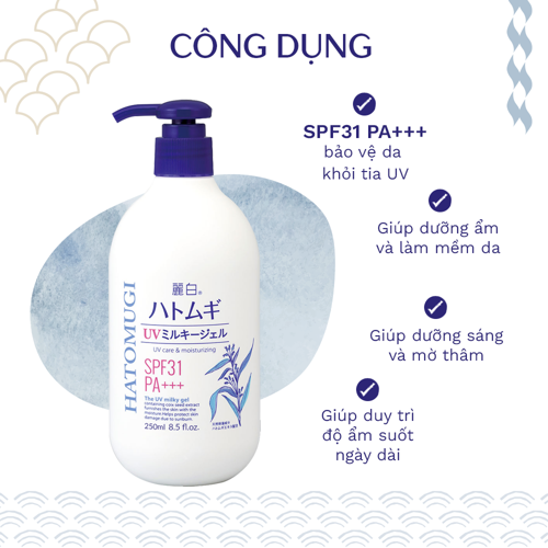 cong dung the UV milky gel 